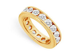 Diamond Eternity Band : 14K Yellow Gold - 3.00 CT Diamonds - Ring Size 9.0diamond 