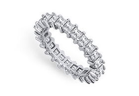Platinum Diamond Eternity Band : 3.00 CT Diamonds - Ring Size 9.5platinum 