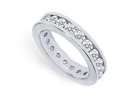 Platinum Diamond Eternity Band : 2.00 CT Diamonds - Ring Size 9.5platinum 