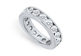 Platinum Diamond Eternity Band : 3.00 CT Diamonds - Ring Size 9.5platinum 