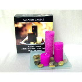 3-PC CANDLE & COBBLESTONE Case Pack 8candle 