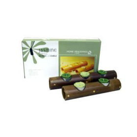 2 BAMBOO CANDLE HOLDERS Case Pack 12
