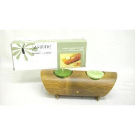 BAMBOO CANDLE HOLDER Case Pack 12