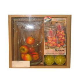 VOTIVE CANDLE GIFT SET- GREEN Case Pack 8votive 