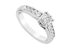 Diamond Engagement Ring : 14K White Gold - 1.00 CT TDW - Ring Size 9.0diamond 