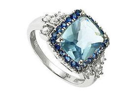 Multicolor CZ Sterling Silver Ringmulticolor 