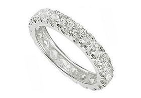 CZ Sterling Silver Eternity Bandsterling 