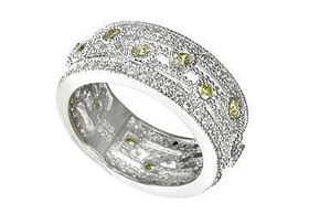 Yellow CZ Sterling Silver Ringyellow 