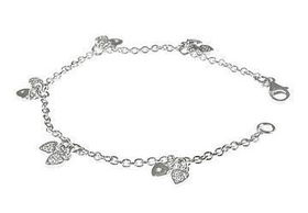 Heart Charm Sterling Silver Braceletheart 