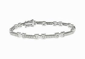 CZ Sterling Silver Braceletsterling 
