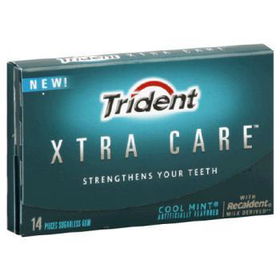 Trident Xtra Care Sugarless Gum Assorted Display Case Pack 120trident 