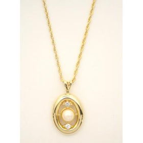 Gold Plated, Oval Shaped Necklaces Case Pack 144gold 