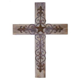 Metal/wood Cross Case Pack 4