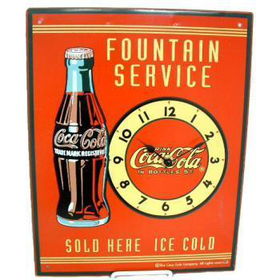 Coca-Cola Fountain Service Clock Case Pack 5coca 