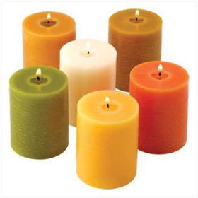 Earthtone Pillar Candles Case Pack 1