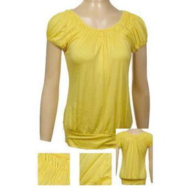 Ladies Fashion Top With Puff Sleeves Case Pack 6ladies 