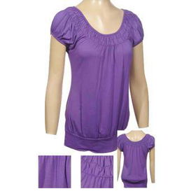 Ladies Fashion Top With Puff Sleeves Case Pack 6ladies 