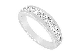 Diamond Wedding Band : 14K White Gold - 1.00 CT Diamonds - Ring Size 9.0diamond 