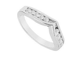 Diamond Wedding Band : 14K White Gold - 0.33 CT Diamonds - Ring Size 9.5diamond 