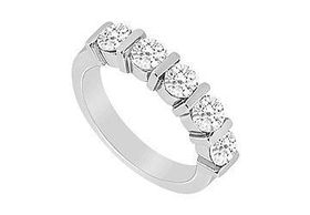 Diamond Wedding Band : 14K White Gold - 0.50 CT Diamonds - Ring Size 9.5diamond 