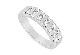 Diamond Wedding Band : 14K White Gold - 0.50 CT Diamonds - Ring Size 9.0diamond 