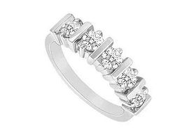 Diamond Wedding Band : 14K White Gold - 0.50 CT Diamonds - Ring Size 9.5diamond 
