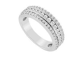 Diamond Wedding Band : 14K White Gold - 0.50 CT Diamonds - Ring Size 9.0diamond 