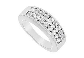 Diamond Wedding Band : 14K White Gold - 0.50 CT Diamonds - Ring Size 9.0diamond 