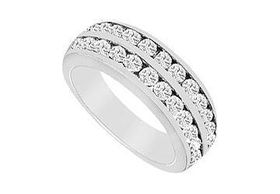Diamond Wedding Band : 14K White Gold - 1.00 CT Diamonds - Ring Size 9.0diamond 