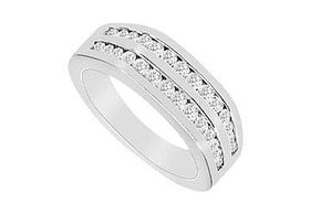Diamond Wedding Band : 14K White Gold - 0.50 CT Diamonds - Ring Size 9.5diamond 