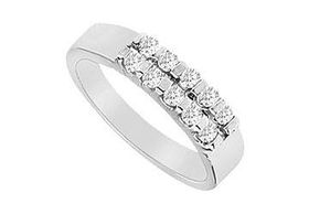 Diamond Wedding Band : 14K White Gold - 0.50 CT Diamonds - Ring Size 9.0diamond 