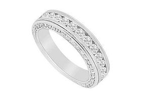 Diamond Wedding Band : 14K White Gold - 1.00 CT Diamonds - Ring Size 9.0diamond 