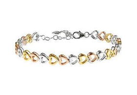 Tri-tone Vermeil Sterling Silver Bracelettri 