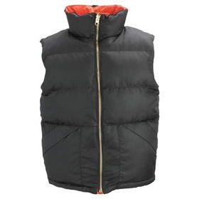 Casual Outfitters Men's Black/Orange Reversible Nylon Vestcasual 