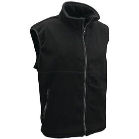 Maxam&reg; Mountain Black 100% Polyester Fleece Vestmaxam 