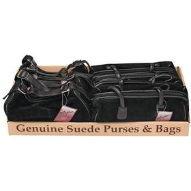 Maxam&reg; 8pc Genuine Suede Leather Purse Tray