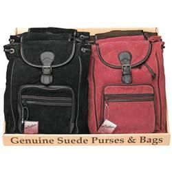 Maxam&reg; 6pc Genuine Suede Leather Backpack Tray