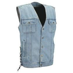 Diamond Plate&trade; Vintage Denim Classics Motorcycle Vest (Medium)