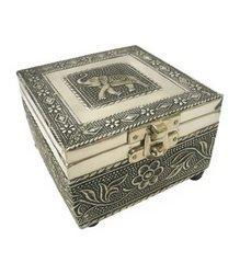 Embossed Elephant Jewelry Box