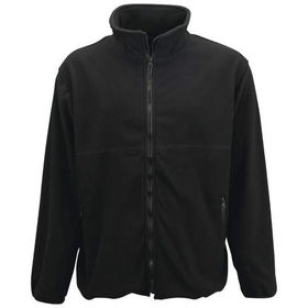 Maxam&reg; Mountain Black 100% Polyester Fleece Jacket (Large)
