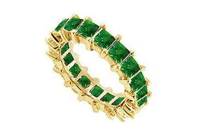Emerald Eternity Band : 14K Yellow Gold  4.00 CT TGW - Ring Size 9.0emerald 