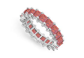 Ruby Eternity Band : 14K White Gold  4.00 CT TGW - Ring Size 9.0ruby 