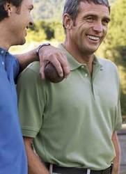 MEN'S PERFORMANCE PLUS PIQUE POLO Color: KELLY GREEN Mmen 