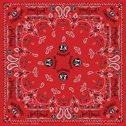 Bandanna, 100% Cotton, Jack Daniel's Paisley Rd, 22 x 22 in.bandanna 
