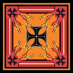 Bandanna, 100% Cotton, Iron Cross, 22 x 22 in.bandanna 