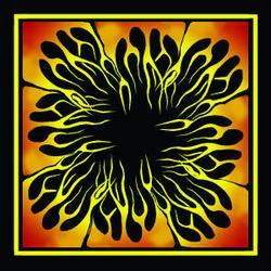 Bandanna, 100% Cotton, Transitional Flames, 22 x 22 in.bandanna 