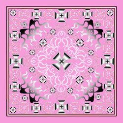 Bandanna, 100% Cotton, Pink Iron Cross, 22 x 22 in.bandanna 