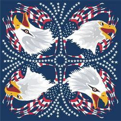 Bandanna, 100% Cotton, Screaming Eagles, 22 x 22 in.bandanna 