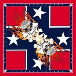 Bandanna, 100% Cotton, Rebel Flames, 22 x 22 in.bandanna 
