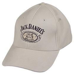 Cap, Jack Daniel's, Khaki, Embroidered, Blk Oval Logo, Largecap 
